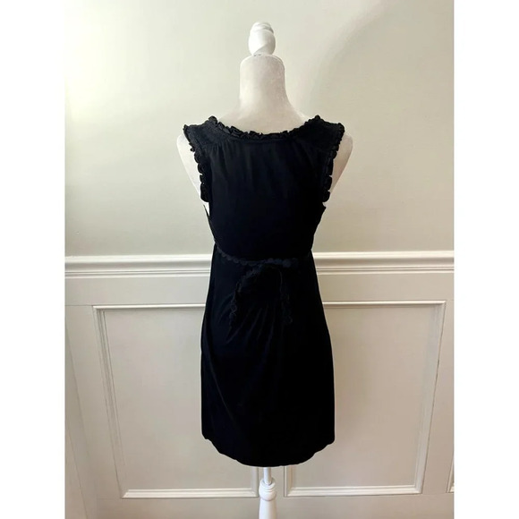 Juicy Couture Black Jersey Dress Crochet Lace Trim Small - Picture 3 of 5